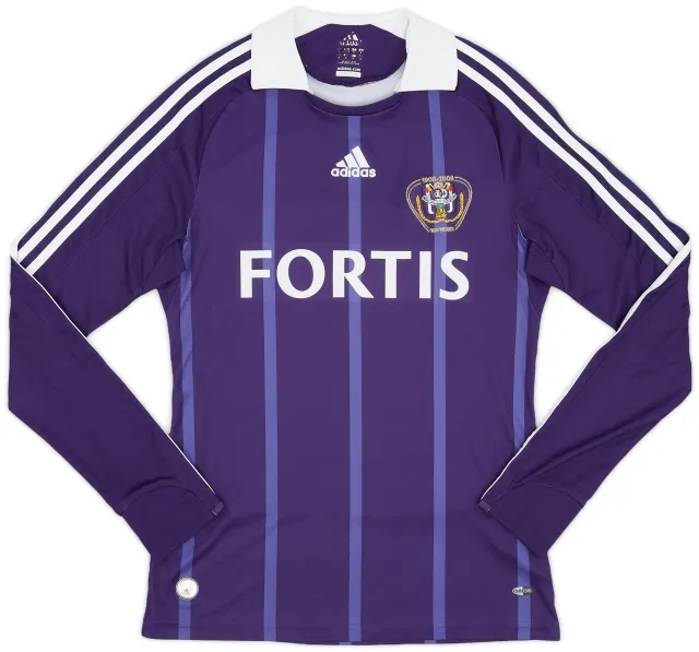 adidas 2008-09 Anderlecht Centenary Away L/S Shirt - 8/10 - (S)