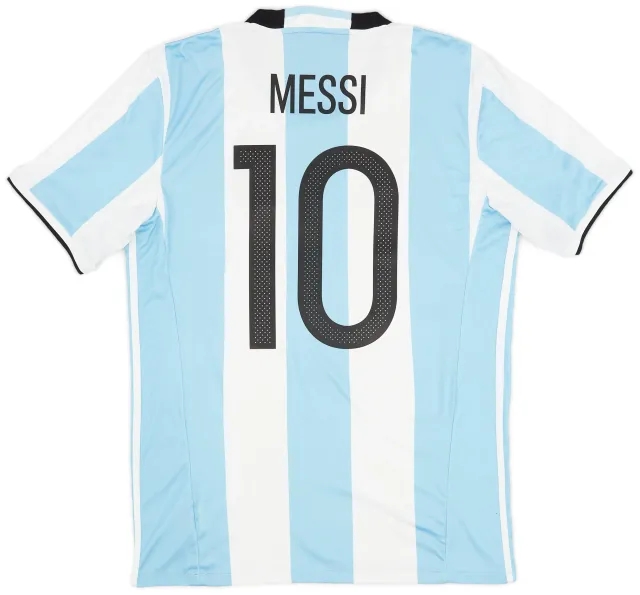 adidas 2016-17 Argentina Home Shirt Messi #10 - 5/10 - (M)