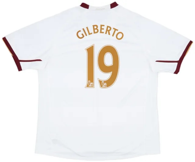 Nike 2007-08 Arsenal Away Shirt Gilberto #19 - 7/10 - (XL)