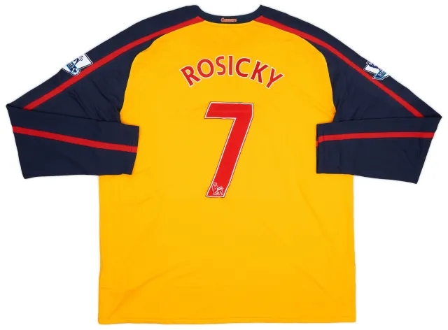 Nike 2008-09 Arsenal Away L/S Shirt Rosicky #7 (XXL)