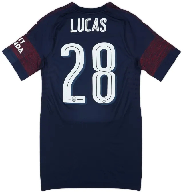 Puma 2018-19 Arsenal Match Issue Away Shirt Lucas #28