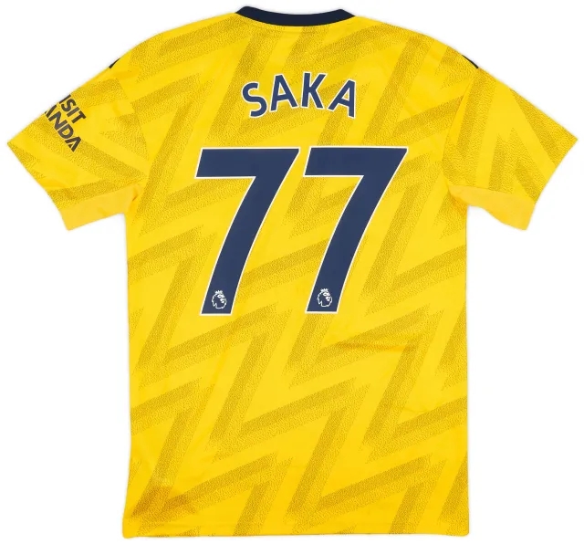 adidas 2019-20 Arsenal Away Shirt Saka #77 - 10/10 - (S)