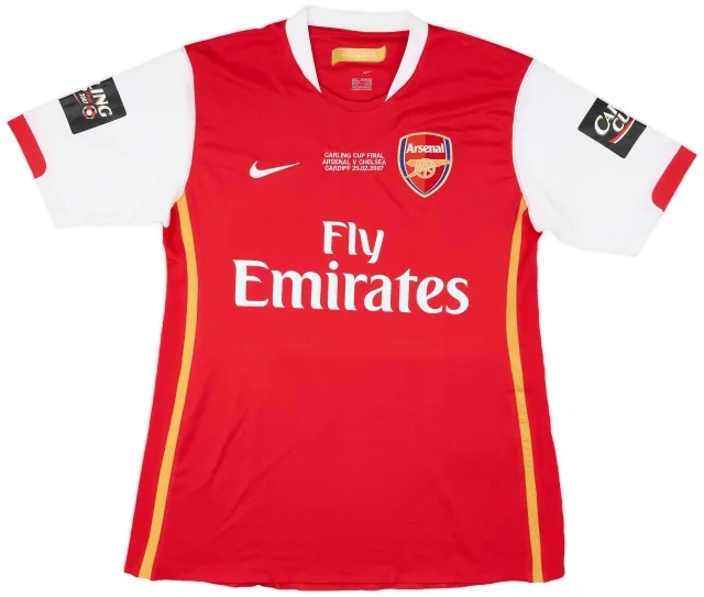 Nike 2007 Arsenal Carling Cup Final Player Issue Home Shirt