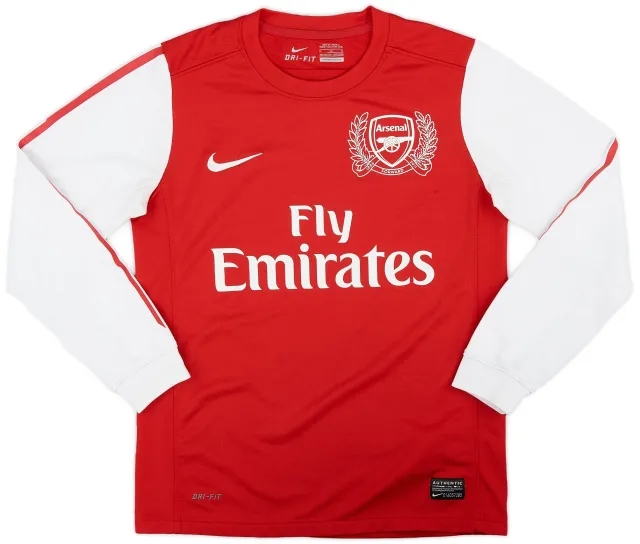 Nike 2011-12 Arsenal Home L/S Shirt - 9/10 - (M.Boys)