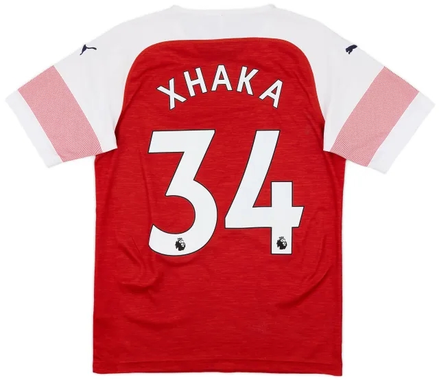Puma 2018-19 Arsenal Home Shirt Xhaka #34 - 7/10 - (S)