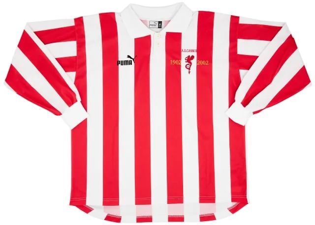 Puma 2001-02 AS Cannes Centenary Home L/S Shirt - 8/10 - (XL)