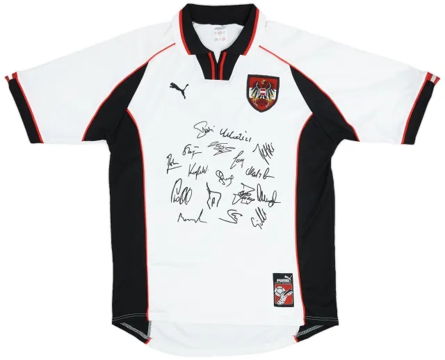 Puma 1998 Austria 'Signed' Home Shirt - 8/10 - (L)