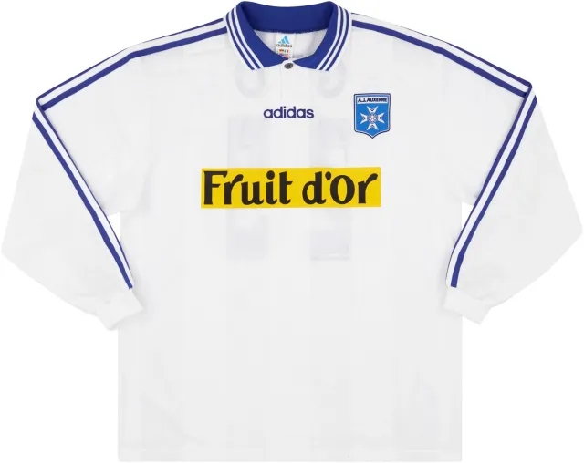adidas 1997-98 Auxerre Match Worn UEFA Cup Home L/S Shirt Agboh #29 (v Lazio)