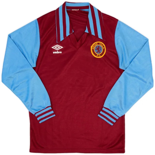 Umbro 1976-81 Aston Villa Home L/S Shirt - 9/10 - (S)