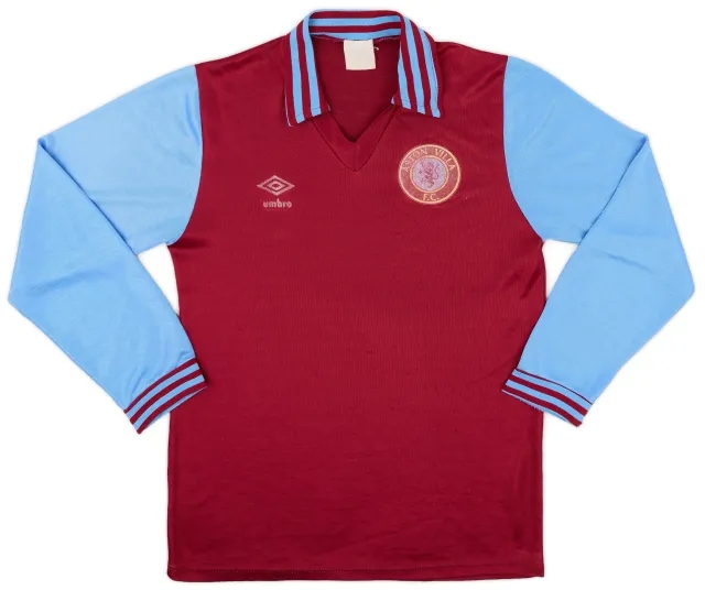 Umbro 1976-81 Aston Villa Home L/S Shirt - 5/10 - (S)