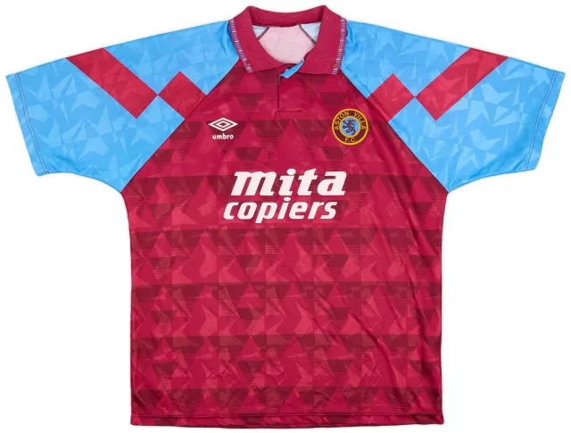 Umbro 1990-92 Aston Villa Home Shirt - 9/10 - (XL)