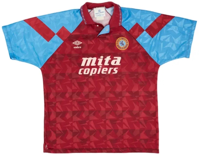 Umbro 1990-92 Aston Villa Home Shirt - 7/10 - (XL)