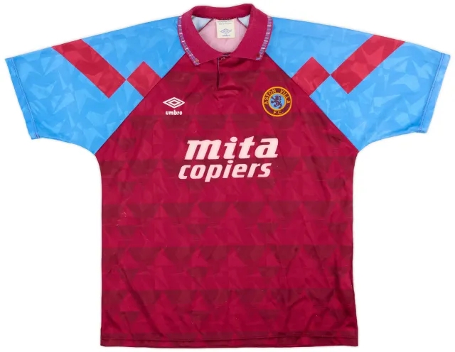 Umbro 1990-92 Aston Villa Home Shirt - 8/10 - (L)