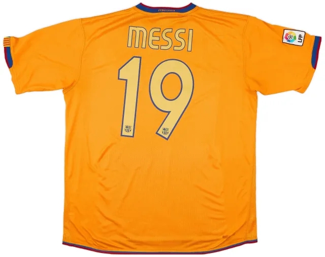 Nike 2006-08 Barcelona Away Shirt Messi #19 - 6/10 - (XL)