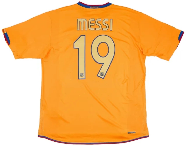 Nike 2006-08 Barcelona Away Shirt Messi #19 (XL)