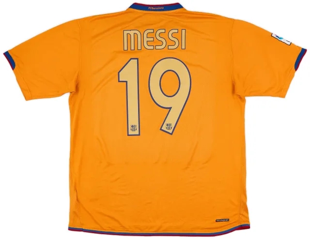 Nike 2006-08 Barcelona Away Shirt Messi #19 - 6/10 - (XL)