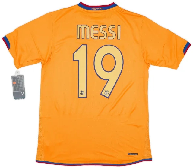 Nike 2006-08 Barcelona Away Shirt Messi #19 (M)