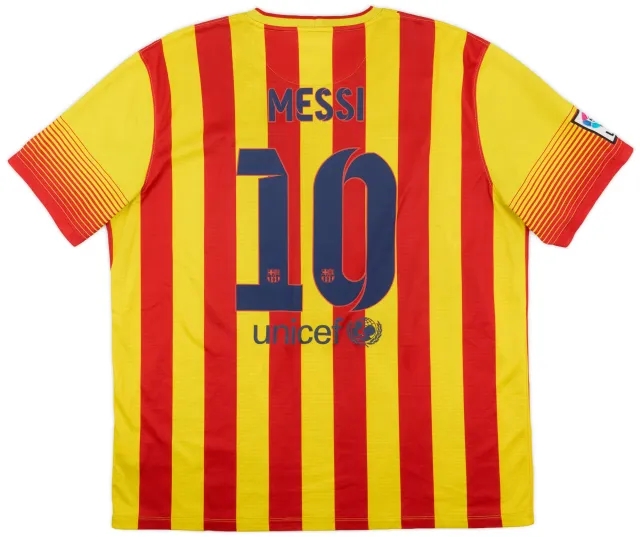 Nike 2013-15 Barcelona Away Shirt Messi #10 - 6/10 - (XXL)