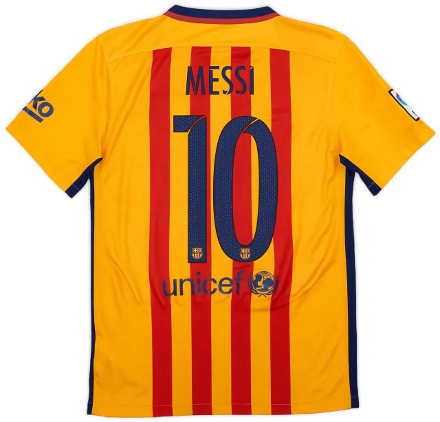 Nike 2015-16 Barcelona Away Shirt Messi #10 - 6/10 - (S)