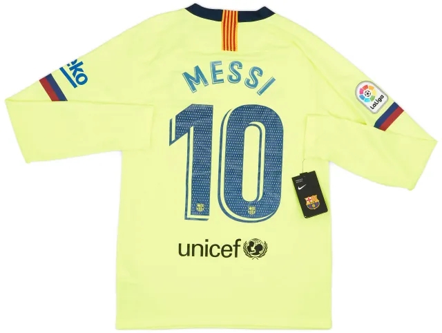 Nike 2018-19 Barcelona Away L/S Shirt Messi #10 (S)