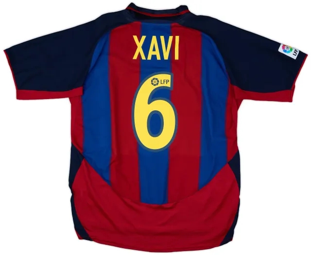 Nike 2003-04 Barcelona Home Shirt Xavi #6 - 8/10 - (L)