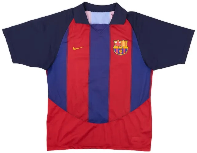 Nike 2003-04 Barcelona Basic Home Shirt - 4/10 - (S)
