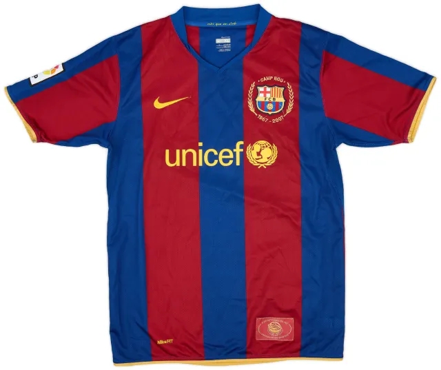Nike 2007-08 Barcelona Home Shirt - 8/10 - (XL.Boys)