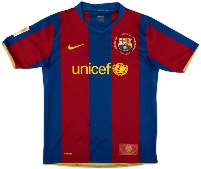 Nike 2007-08 Barcelona Basic Home Shirt - 5/10 - (S)