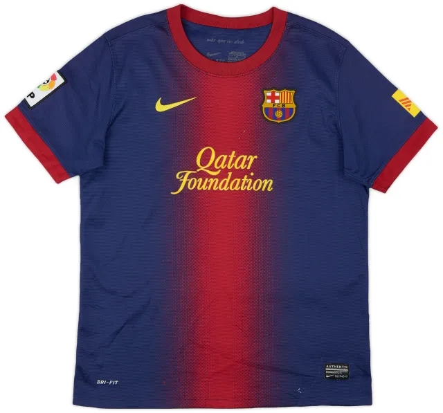 Nike 2012-13 Barcelona Home Shirt - 7/10 - (L.Boys)
