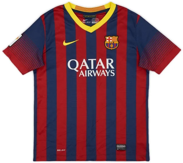 Nike 2013-14 Barcelona Home Shirt - 7/10 - (L.Boys)