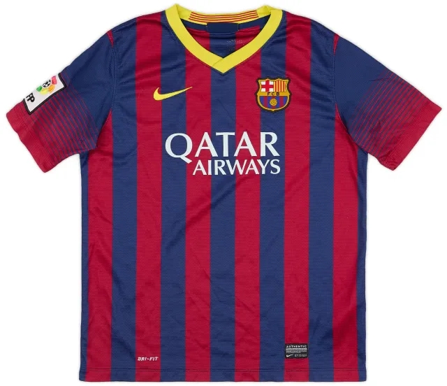 Nike 2013-14 Barcelona Home Shirt - 6/10 - (L.Boys)