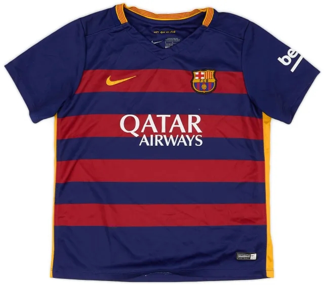 Nike 2015-16 Barcelona Home Shirt - 8/10 - (S.Boys)