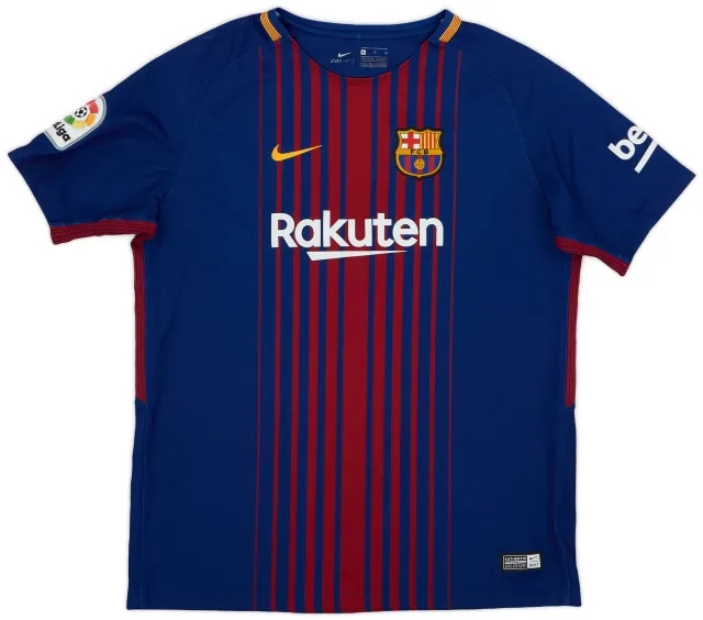 Nike 2017-18 Barcelona Home Shirt - 8/10 - (XL.Boys)
