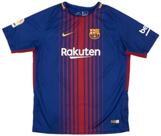 Nike 2017-18 Barcelona Home Shirt - 8/10 - (XL.Boys)