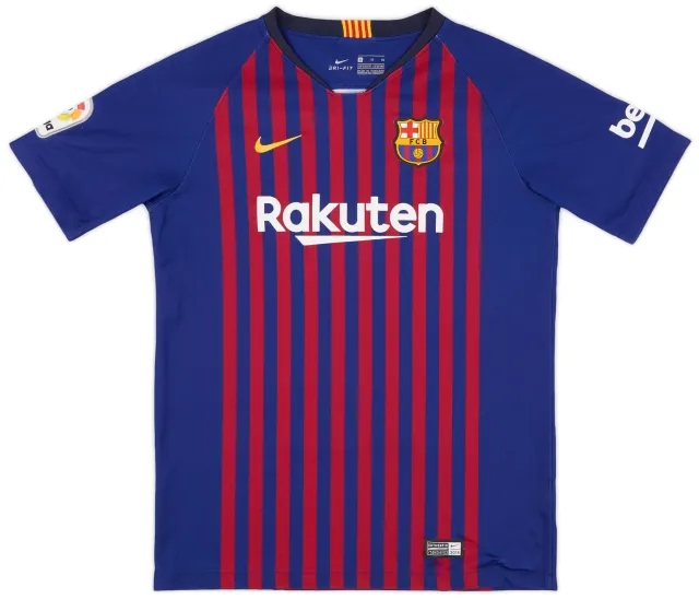 Nike 2018-19 Barcelona Home Shirt - 8/10 - (XL.Boys)