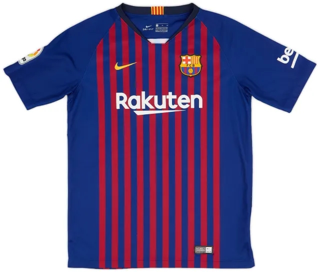 Nike 2018-19 Barcelona Home Shirt - 8/10 - (XL.Boys)