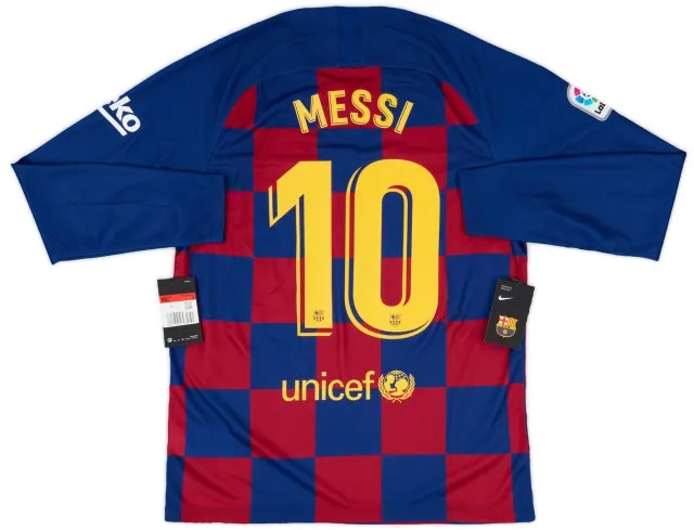 Nike 2019-20 Barcelona Home Shirt Messi #10 - 7/10 - (XL)