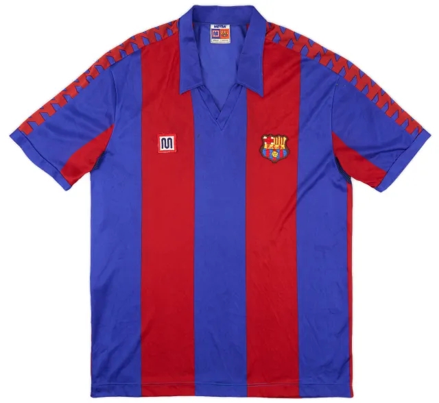 Meyba 1984-89 Barcelona Home Shirt - 8/10 - (XL)