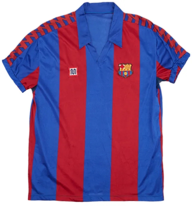 Meyba 1984-89 Barcelona Home Shirt - 8/10 - (XL)