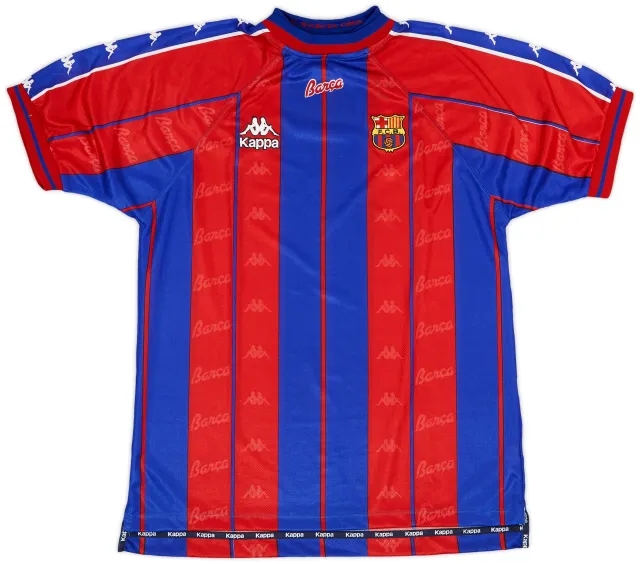 Kappa 1997-98 Barcelona Home Shirt - 9/10 - (XL)