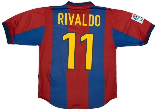 Nike 1998-00 Barcelona Home Shirt Rivaldo #11 - 6/10 - (S)