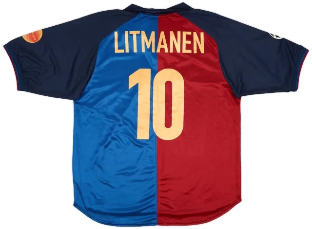 Nike 1999-00 Barcelona Match Issue Champions League Home Shirt Litmanen #10