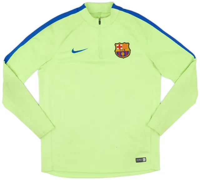 2017-18 Barcelona Nike 1/4 Zip Training Top - 9/10 - (L)