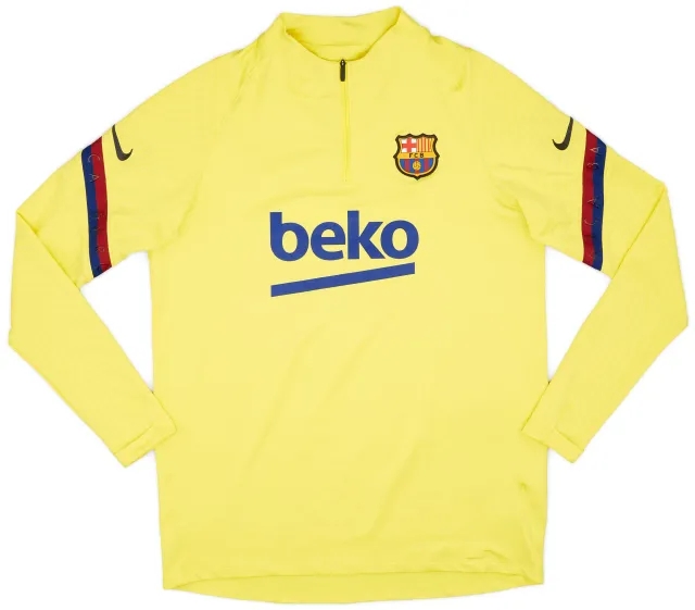 2020-21 Barcelona Nike 1/4 Zip Training Top - 8/10 - (L)