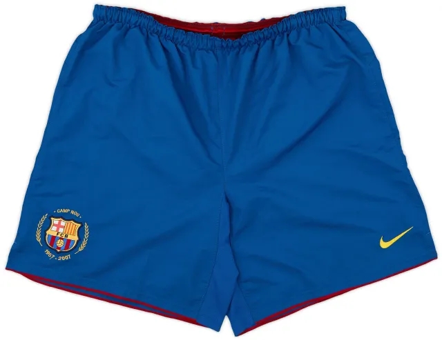 Nike 2007-08 Barcelona Home Shorts - 5/10 - (L.Boys)