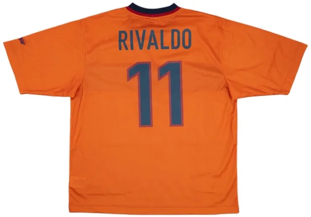 Nike 1998-00 Barcelona Third Shirt Rivaldo #11 (XL)