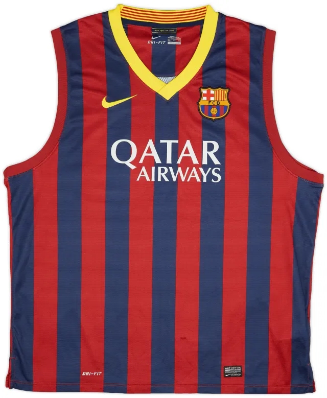 Nike 2013-14 Barcelona Sleeveless Home Shirt - 9/10 - (XXL)