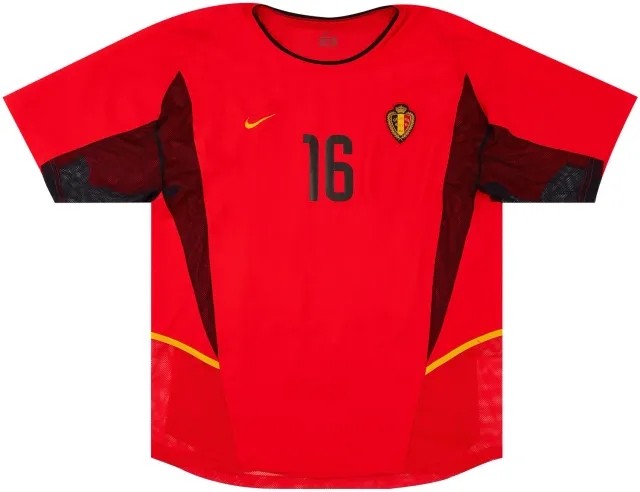 Nike 2003 Belgium Match Worn Home Shirt #16 (Soetaers) v Netherlands