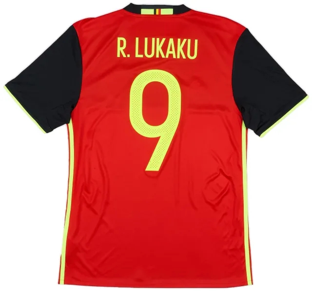 adidas 2016-17 Belgium Home Shirt Lukaku #9 (S)
