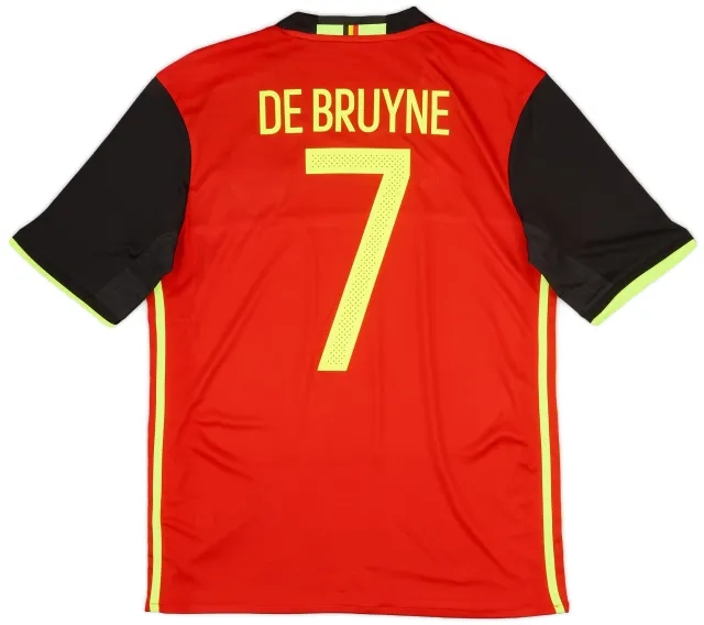 adidas 2016-17 Belgium Home Shirt De Bruyne #7 - 8/10 - (S)